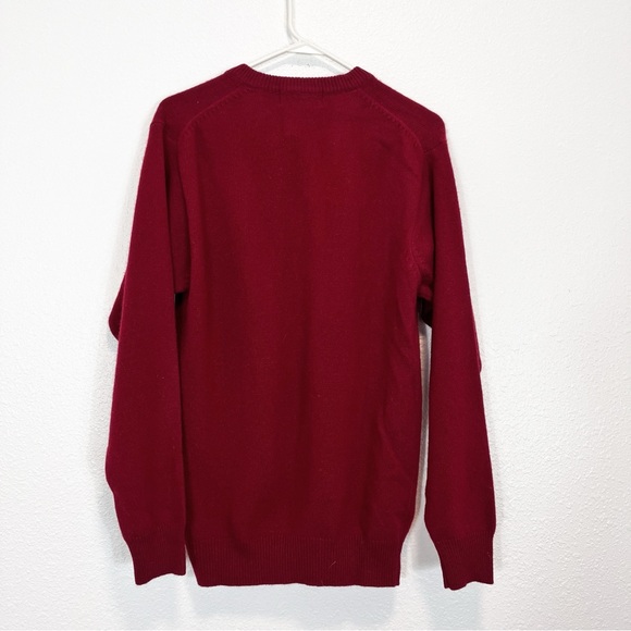 Ralph Lauren Santa Barbara Racquet Club Woolmark  Wool Burgundy Sweater L - Picture 3 of 7